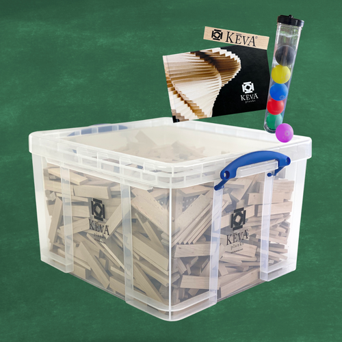 500 KEVA Maple with Clear Storage Bin