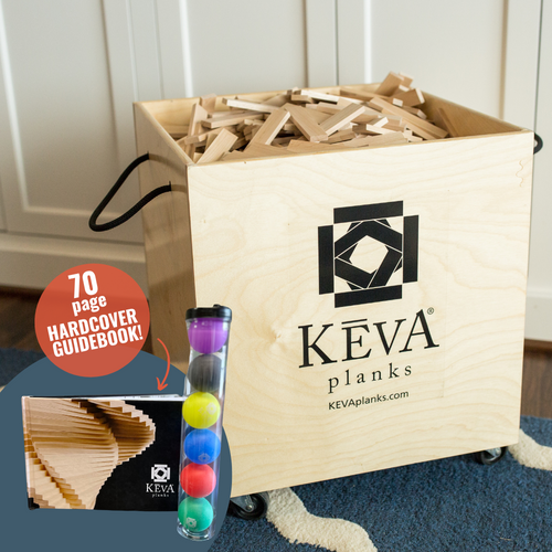 1000 KEVA Maple with Duraflex Wood Storage Bin